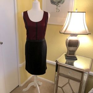 NWOT Dana Buchman maroon and black dress sz 12